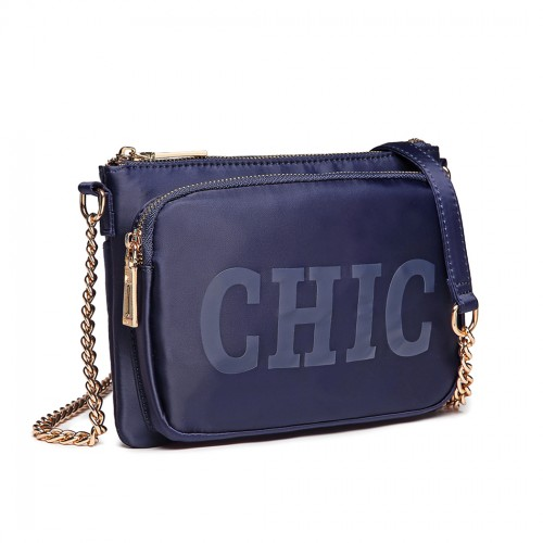 Miss Lulu 'Chic' Chain Shoulder Bag - Blue | Shop Now at Our Online Store