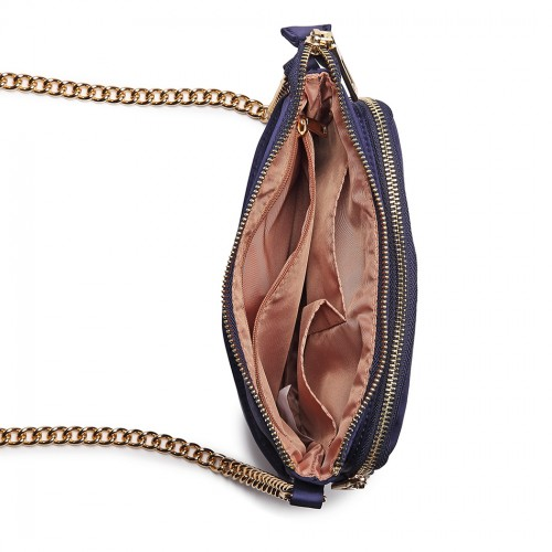 Miss Lulu 'Chic' Chain Shoulder Bag - Blue | Shop Now at Our Online Store