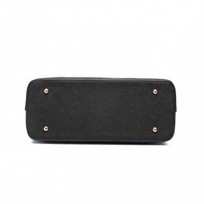 Miss Lulu Three Piece Tote Shoulder Bag And Clutch - Black | Stylish & Versatile Handbag Set