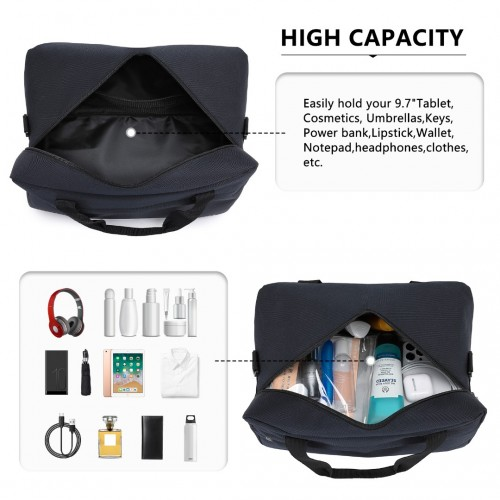 Kono Lightweight Multi Purpose Unisex Sports Travel Duffel Bag - Dark Blue