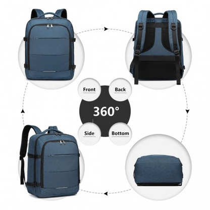 Kono Multi-level High-capacity Cabin Bag Travel Backpack - Navy | EM2232