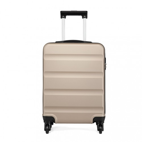 Kono 19 Inch Horizontal Design ABS Hard Shell Suitcase With TSA Lock - Gold