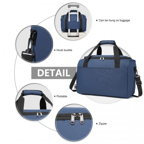 Kono Structured Travel Duffle Bag - Navy