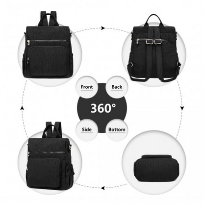 Kono Multi Way Anti-theft Waterproof Backpack Shoulder Bag - Black: Versatile & Secure for Every Occasion