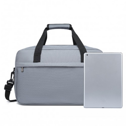 Kono Lightweight Multi-Purpose Unisex Sports Travel Duffel Bag - Light Grey | E1960M