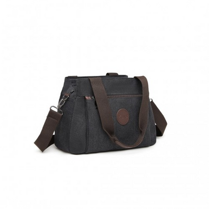 Kono Canvas Multi-Functional Cross Body Bag - Black | Stylish & Versatile Tote
