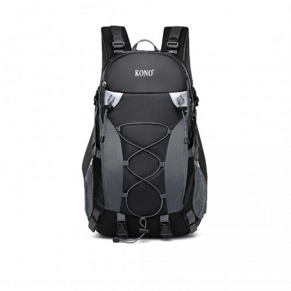 Kono Multi Functional Outdoor Hiking Backpack With Rain Cover - 40L Capacity - Black