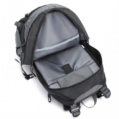 Kono Multi Functional Outdoor Hiking Backpack With Rain Cover - 40L Capacity - Black