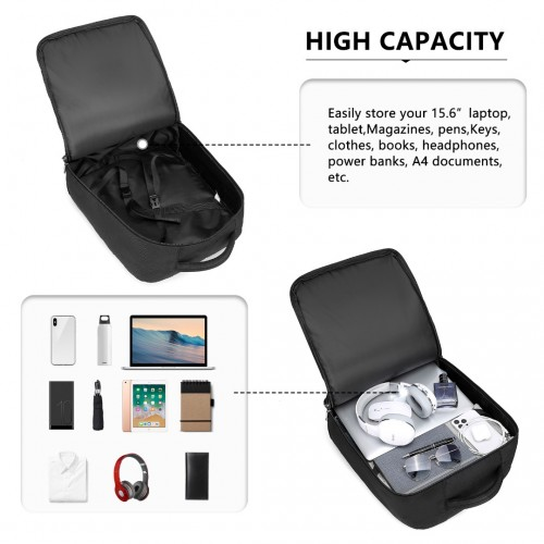 Kono Multi-level High-capacity Cabin Bag Travel Backpack - Black | EM2232