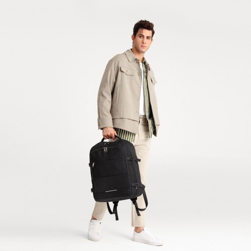 Kono Multi-level High-capacity Cabin Bag Travel Backpack - Black | EM2232