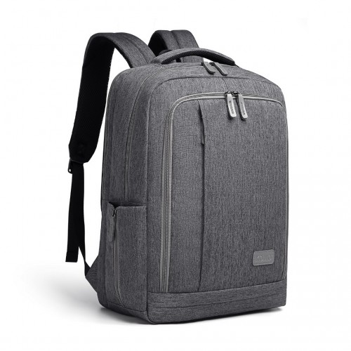EM2111 Kono Multi-Compartment Backpack with USB Port - Grey, Water-Repellent, Anti-Theft, Travel & Daily Commuter Bag