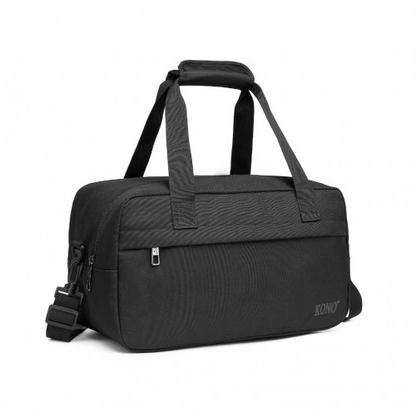 Kono Lightweight Multi Purpose Unisex Sports Travel Duffel Bag - Black | Durable & Versatile Gym, Travel & Hand Luggage Bag