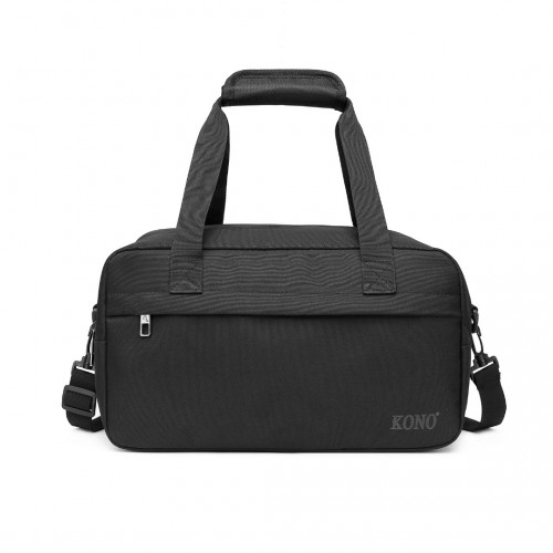 Kono Lightweight Multi Purpose Unisex Sports Travel Duffel Bag - Black | Durable & Versatile Gym, Travel & Hand Luggage Bag