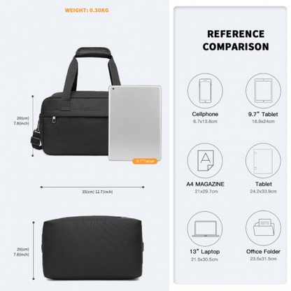 Kono Lightweight Multi Purpose Unisex Sports Travel Duffel Bag - Black | Durable & Versatile Gym, Travel & Hand Luggage Bag