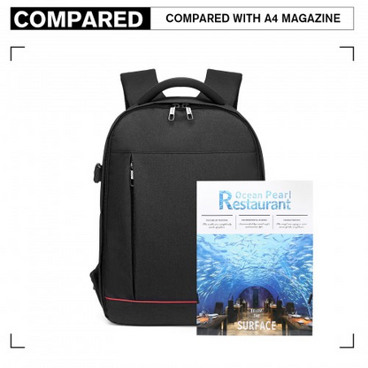 Kono Water Resistant Shockproof DSLR Camera Backpack - Black, for Photographers & Travelers