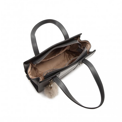 Miss Lulu Colour Block Cross-Body Handbag - Grey | Stylish & Versatile