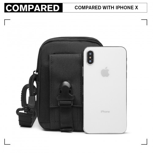 Kono Casual Small Canvas Cross Body Bag - Black | Lightweight & Durable Traveler's Choice