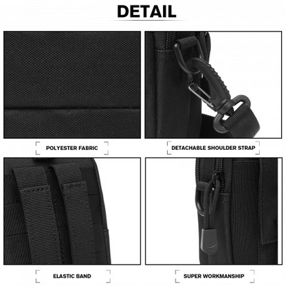 Kono Casual Small Canvas Cross Body Bag - Black | Lightweight & Durable Traveler's Choice