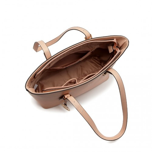 Miss Lulu 4 Piece Classic Sleek Handbag Set - Pink | Stylish & Versatile