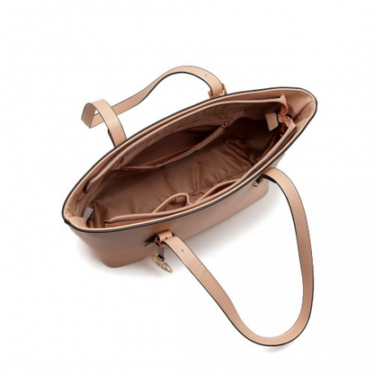 Miss Lulu 4 Piece Classic Sleek Handbag Set - Pink | Stylish & Versatile