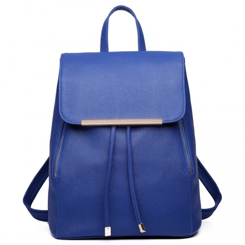 Miss Lulu Faux Leather Stylish Fashion Backpack in Navy - Premium Quality, Versatile Use