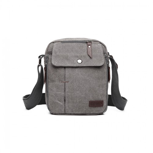 E1971 - Kono Multi Pocket Cross Body Shoulder Bag - Grey | Durable & Stylish Daily Companion