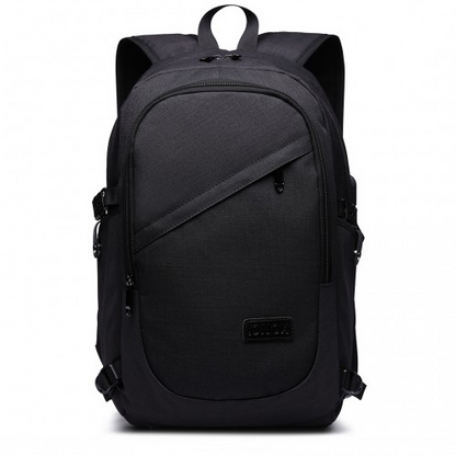 Kono Business Laptop Backpack with USB Charging Port - Black | E6715