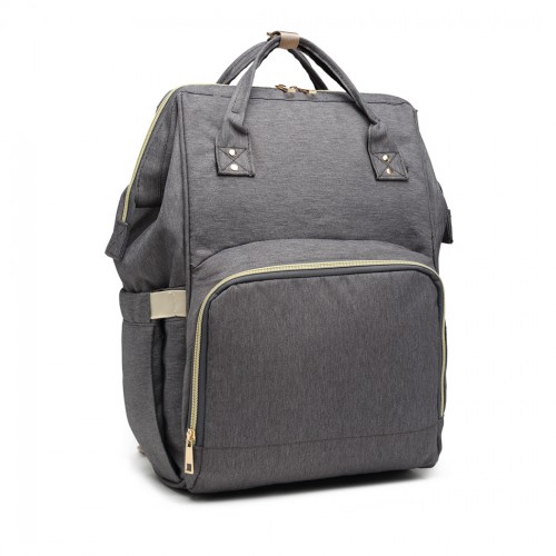 Miss Lulu Multi-Function Baby Diaper Changing Backpack - Grey | Spacious & Stylish