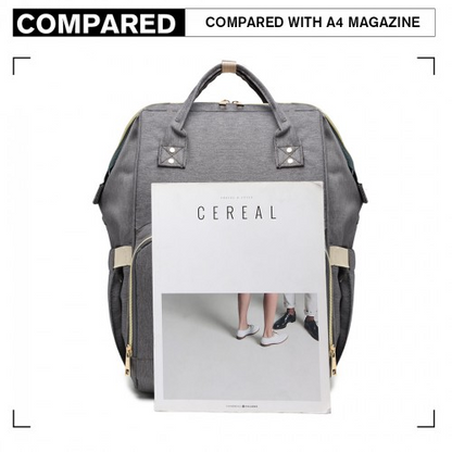 Miss Lulu Multi-Function Baby Diaper Changing Backpack - Grey | Spacious & Stylish