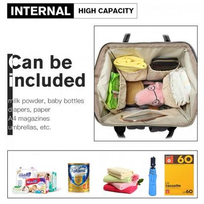 Miss Lulu Multi-Function Baby Diaper Changing Backpack - Grey | Spacious & Stylish