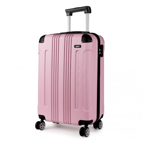 Kono 19 Inch ABS Hard Shell Suitcase Luggage - Lightweight, Durable, and Stylish in Pink