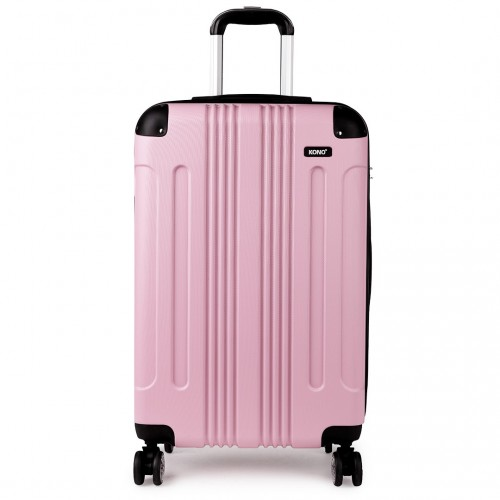 Kono 19 Inch ABS Hard Shell Suitcase Luggage - Lightweight, Durable, and Stylish in Pink