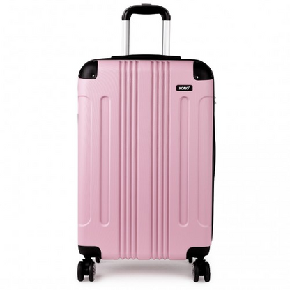 Kono 19 Inch ABS Hard Shell Suitcase Luggage - Lightweight, Durable, and Stylish in Pink
