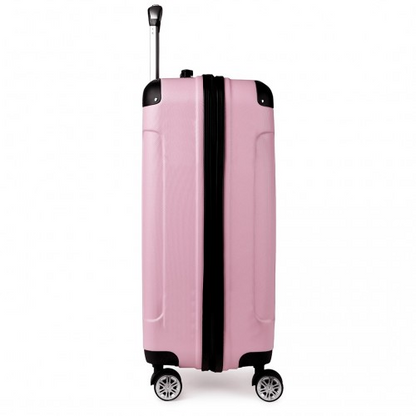 Kono 19 Inch ABS Hard Shell Suitcase Luggage - Lightweight, Durable, and Stylish in Pink