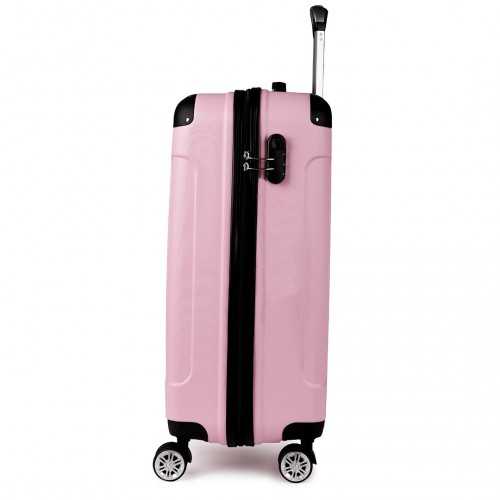 Kono 19 Inch ABS Hard Shell Suitcase Luggage - Lightweight, Durable, and Stylish in Pink