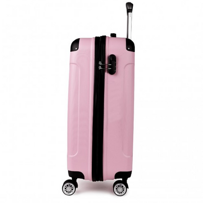 Kono 19 Inch ABS Hard Shell Suitcase Luggage - Lightweight, Durable, and Stylish in Pink
