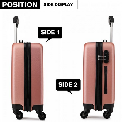 Kono 28 Inch ABS Hard Shell Luggage 4 Wheel Spinner Suitcase - Nude