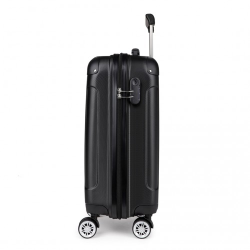 Kono 19 Inch ABS Hard Shell Suitcase Luggage - Black