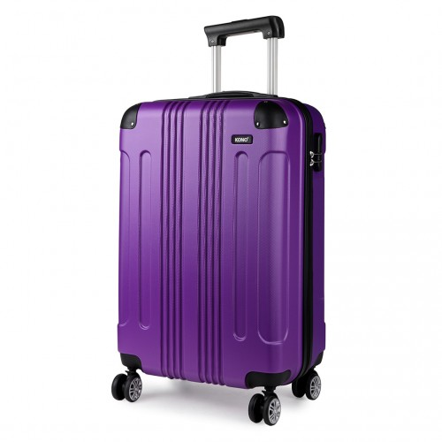 Kono 19 Inch ABS Hard Shell Suitcase Luggage - Purple | Lightweight & Durable