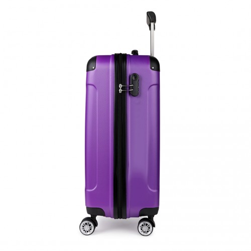 Kono 19 Inch ABS Hard Shell Suitcase Luggage - Purple | Lightweight & Durable