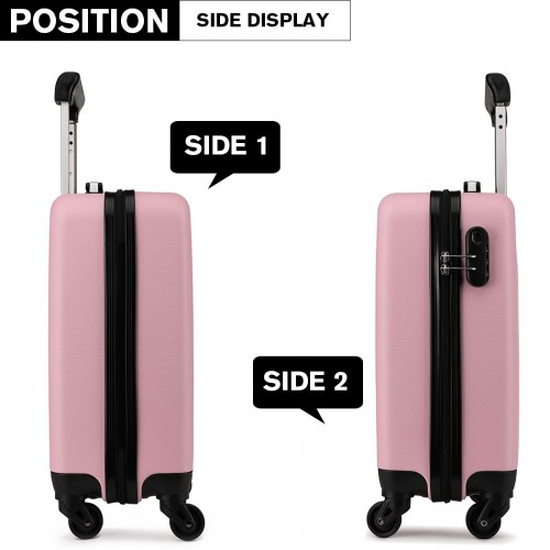 Kono 19 Inch ABS Hard Shell Carry On Luggage - Pink | Lightweight & Durable