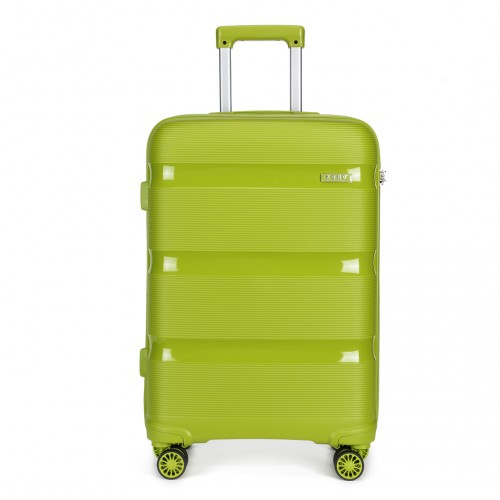 K2092L - Kono 28 Inch Bright Hard Shell PP Suitcase - Classic Collection - Green
