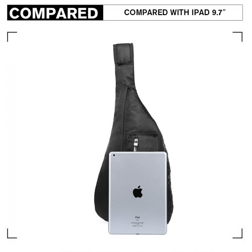 Miss Lulu Casual Single Strap Sling Backpack - Black | Lightweight & Durable