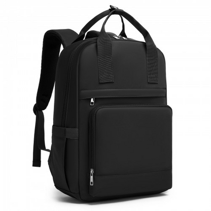 Kono Casual Contemporary Backpack with Laptop Sleeve & Padded Straps for Daily Commute - Black
