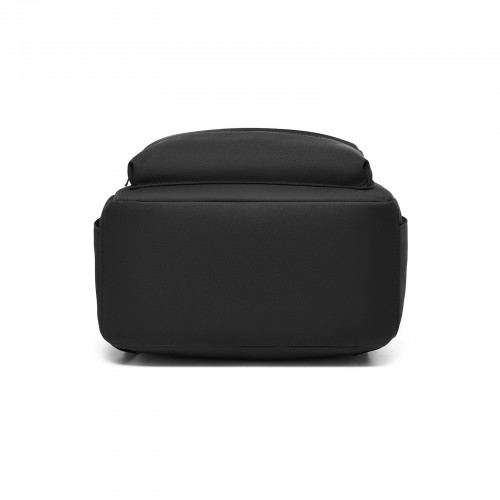 Kono Casual Contemporary Backpack with Laptop Sleeve & Padded Straps for Daily Commute - Black