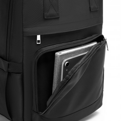 Kono Casual Contemporary Backpack with Laptop Sleeve & Padded Straps for Daily Commute - Black