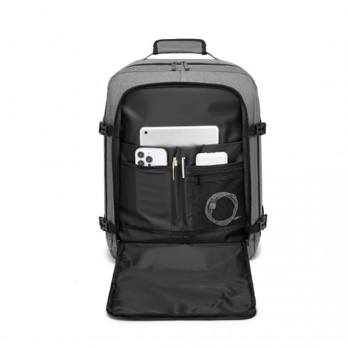 Kono Multi-purpose Business Backpack - Fits 15.6" Laptop, Ideal for Work, Travel & Daily Commute - Grey