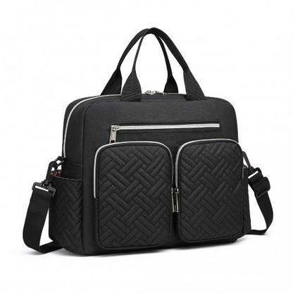 Kono Durable And Functional Changing Tote Bag - Black | Spacious, Waterproof & Multi-Pocket Design