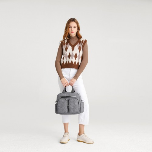 Kono Durable And Functional Changing Tote Bag - Black | Spacious, Waterproof & Multi-Pocket Design