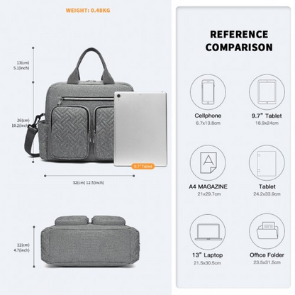 Kono Durable and Functional Changing Tote Bag - Grey | Roomy, Waterproof & Versatile